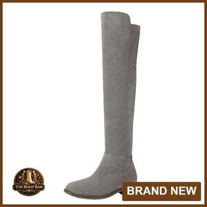 Thigh High Over Knee Boots Flat Heel Stretch Suede Women's Size